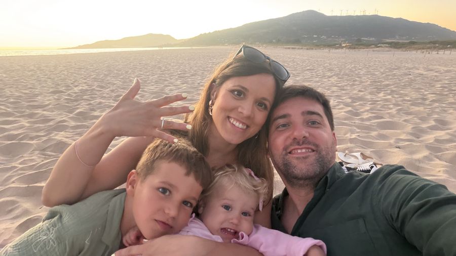 Cristian y Nuria al atardecer